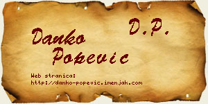 Danko Popević vizit kartica